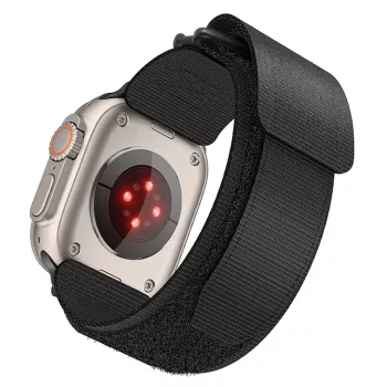   FORCELL F-DESIGN FA05 nylon óraszíj APPLE Watch 42/ 44/ 45/ 49 mm tok, fekete
