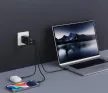 Blue Star hálózati töltő GaN 4A 65W 2 x Type C + USB A PD QC4.0 VT-43, fekete