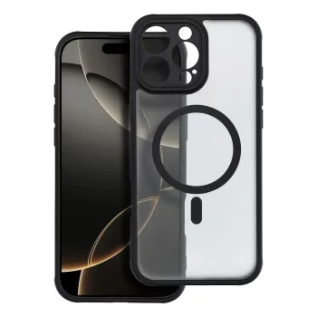   FULL MATTE MAG COVER case MagSafe iPhone 16 Pro Max tok, fekete