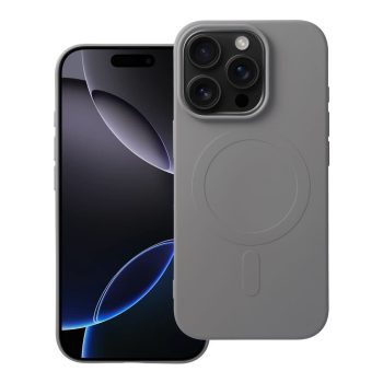   SILICONE MAG COVER (big hole) case MagSafe IPHONE 16 Pro titanium tok, szürke