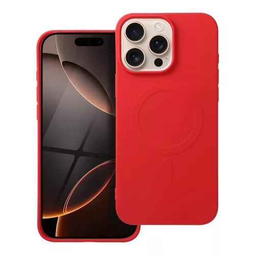 SILICONE MAG COVER (big hole) case MagSafe iPhone 16 Pro Max tok, piros