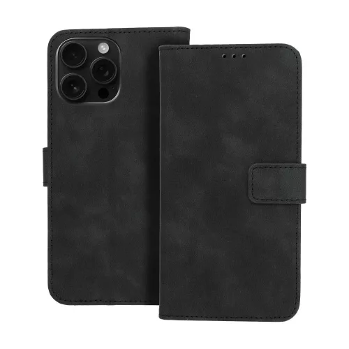 TENDER Book Case iPhone 16 Pro Max tok, fekete