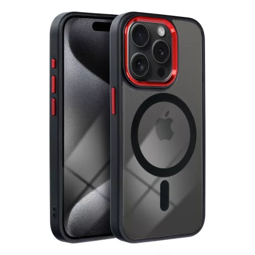 COLOR EDGE MAG COVER case MagSafe iPhone 16 Pro tok, fekete-piros