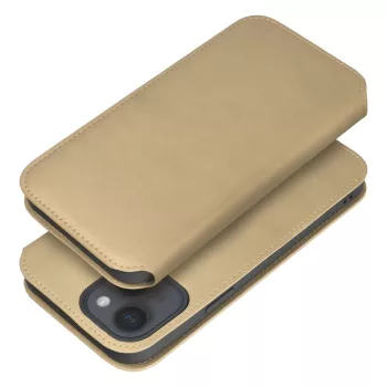 DUAL POCKET Book case iPhone 16 Plus tok, arany