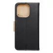 FANCY Book case iPhone 16 Pro tok, fekete-arany