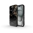 FORCELL F-PROTECT Mirage case MagSafe iPhone 16 márványtok, mentazöldás tok, fekete
