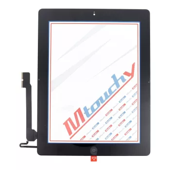  MUSTTBY Érintőképernyő + hátlapi matrica + Home iPAD 4 (fekete)