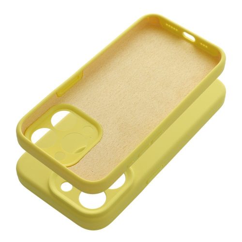 Case SILICONE 2mm iPhone 16 tok, sárga