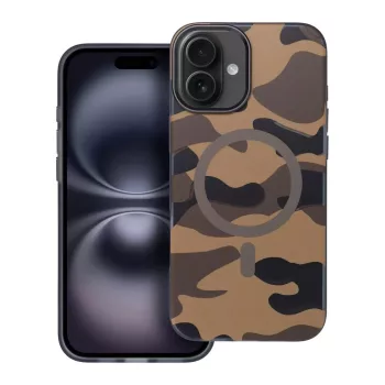   FORCELL F-PROTECT Levels Dual Layer 4D technology, Miliatry Drop-Test compatible iPhone 16 PRO terepmintás tok, barna