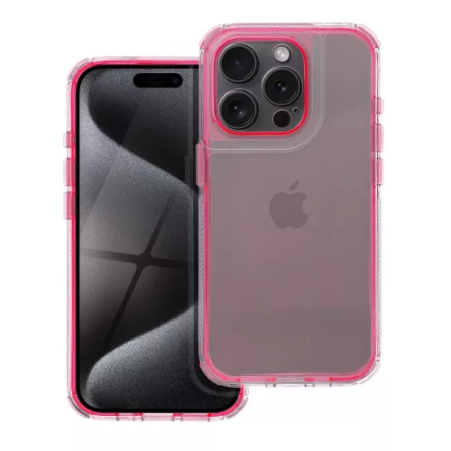 MATRIX CLEAR Case IPHONE 15 tok, rózsaszín