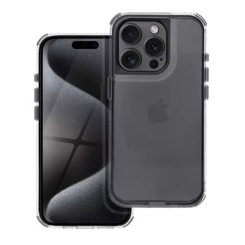 MATRIX CLEAR Case iPhone 16 Pro Max tok, fekete