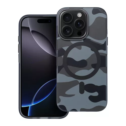 FORCELL F-PROTECT Levels Dual Layer 4D technology, Miliatry Drop-Test MagSafe iPhone 16 PRO tok, terepmintás tok, fekete
