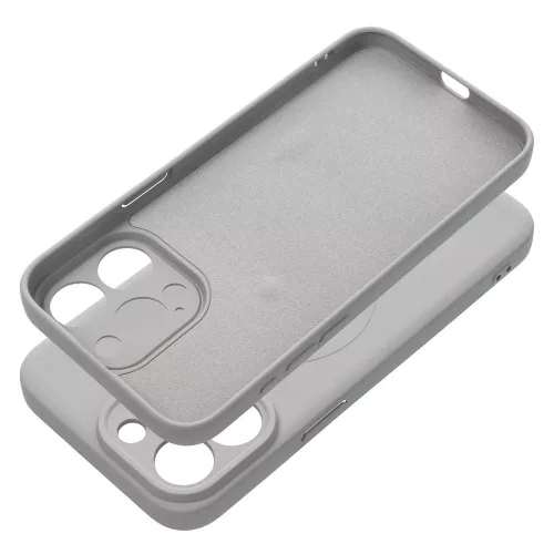 SILICONE MAG COVER case MagSafe IPHONE 16 Pro titanium tok, szürke