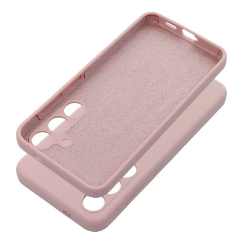 Case SILICONE 2mm Samsung Galaxy S24 FE sand tok, rózsaszín