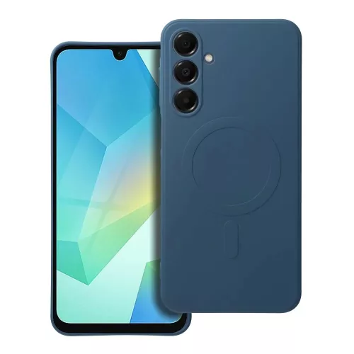 SILICONE MAG COVER case compatible with MagSafe SAMSUNG GALAXY A16 tok, kék