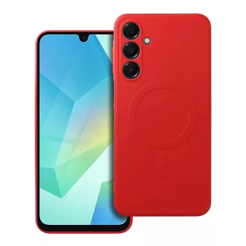 SILICONE MAG COVER case compatible with MagSafe SAMSUNG GALAXY A16 tok, piros
