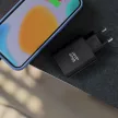 Blue Star hálózati töltő with USB C+USB-A sockets PD QC4.0 3A 25W TFB-TC-25WPD, fekete
