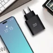 Blue Star hálózati töltő with USB C+USB-A sockets PD QC4.0 3A 25W TFB-TC-25WPD, fekete