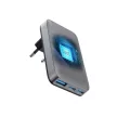 FORCELL F-ENERGY GaN VT-47 Ultra Slim hálózati töltő 2 x Type C + USB A PD QC4.0 4A 65W , szürke