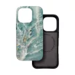 FORCELL F-PROTECT Mirage, Military Drop-Tested case MagSafe IPHONE 15 tok, zöld marble tok, színes