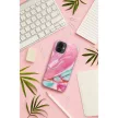 FORCELL F-PROTECT Mirage, Military Drop-Tested case MagSafe IPHONE 15 tok, rózsaszín marble tok, színes