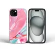 FORCELL F-PROTECT Mirage, Military Drop-Tested case MagSafe IPHONE 15 tok, rózsaszín marble tok, színes