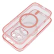 CLEAR MAG COVER case camera protection MagSafe iPhone 16 Pro Max glitter tok, rózsaszín