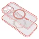 CLEAR MAG COVER case camera protection MagSafe iPhone 16 PRO glitter tok, rózsaszín