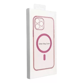   CLEAR MAG COVER case, camera protection MagSafe IPHONE 15 tok, rózsaszín