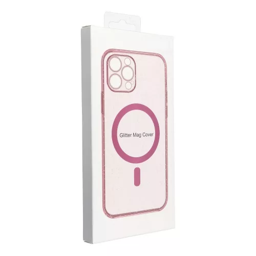 CLEAR MAG COVER case, camera protection MagSafe IPHONE 15 tok, rózsaszín