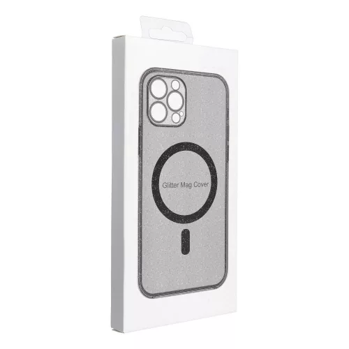 CLEAR MAG COVER case camera protection MagSafe IPHONE 14 Pro Max tok, fekete glitter