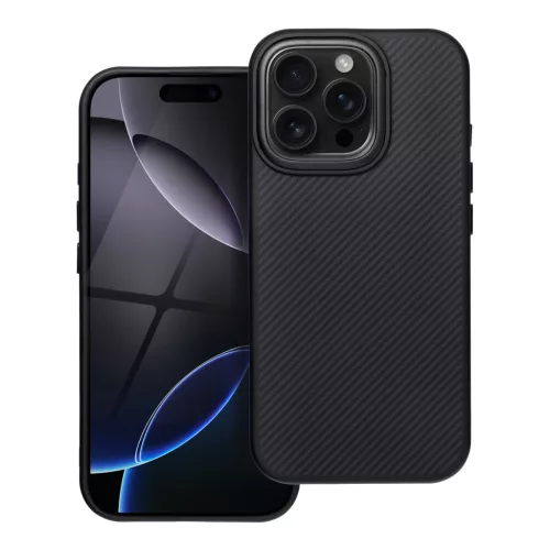 Carbon Elite Mag Cover MagSafe iPhone 16 PRO MAX tok, fekete