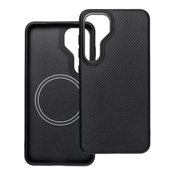  Carbon Elite Mag Cover compatible with MagSafe Samsung Galaxy S25 ULTRA tok, fekete