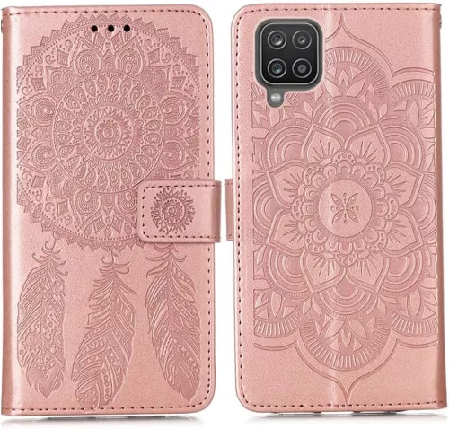 MEZZO Book case SAMSUNG A56 5G dreamcatcher tok, rozéarany