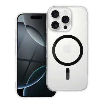   Drop Glue Colorful Ring Mag Cover MagSafe iPhone 16 tok, fekete