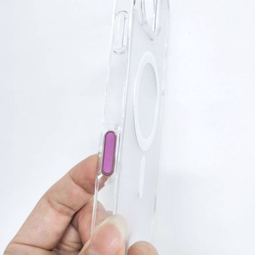 Camera Control active button fit iPhone 16 series case Drop Glue / Clear Mag Cover tok, ezüst