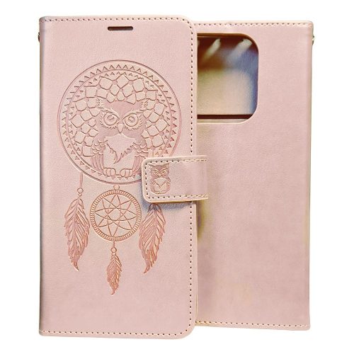 MEZZO Book case for XIAOMI Redmi Note 14 5G dreamcatcher tok, rozéarany