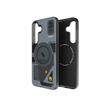   FORCELL F-PROTECT Levels with Dual Layer 4D technology, Miliatry Drop-Test compatible with MagSafe Samsung Galaxy S25 PLUS tok, cyber tok, szürke