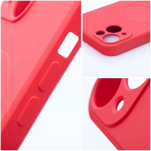 SILICONE MAG COVER case MagSafe Apple iPhone 16e tok, piros
