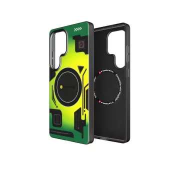   FORCELL F-PROTECT Levels with Dual Layer 4D technology, Miliatry Drop-Test compatible with MagSafe Samsung Galaxy S25 ULTRA tok, cyber tok, zöld