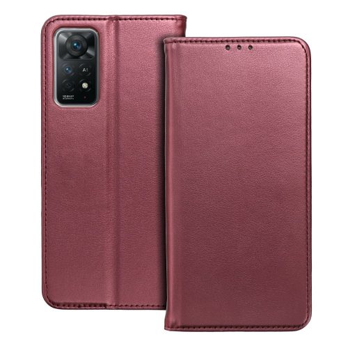 SMART MAGNETO Book case for XIAOMI Redmi Note 14 5G tok, bordó