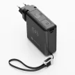 FORCELL F-ENERGY multifunkciós töltő 45W 6 az 1-ben USB A és USB C csatlakozókkal, 15000mAh powerbankkal és 15W vezeték nélküli töltéssel
