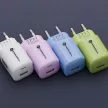 FORCELL F-ENERGY Crystal Color GaN III VT-41 hálózati töltő, szilikon kábel 1 x Type C + 1x USB A sockets, PD QC4.0 33W , zöld