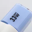 FORCELL F-ENERGY Crystal Color GaN III VT-41 hálózati töltő, szilikon kábel 1 x Type C + 1x USB A sockets, PD QC4.0 33W , kék