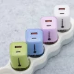 FORCELL F-ENERGY Crystal Color GaN III VT-41 hálózati töltő, szilikon kábel 1 x Type C + 1x USB A sockets, PD QC4.0 33W , kék