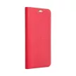 LUNA Book tok, arany Apple iPhone 16e tok, piros
