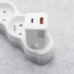 FORCELL F-ENERGY Mini GaN III VT-36 hálózati töltő with 1 x Type C + 1x USB A sockets, PD QC4.0 45W, fehér