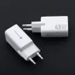 FORCELL F-ENERGY Mini GaN III VT-36 hálózati töltő with 1 x Type C + 1x USB A sockets, PD QC4.0 45W, fehér