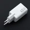 FORCELL F-ENERGY Mini GaN III VT-36B hálózati töltő with 2 x Type C sockets, PD QC4.0 45W, fehér
