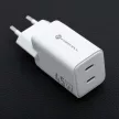 FORCELL F-ENERGY Mini GaN III VT-36B hálózati töltő with 2 x Type C sockets, PD QC4.0 45W, fehér